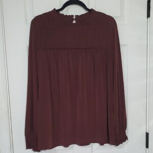 Elegant Burgundy Women's Top